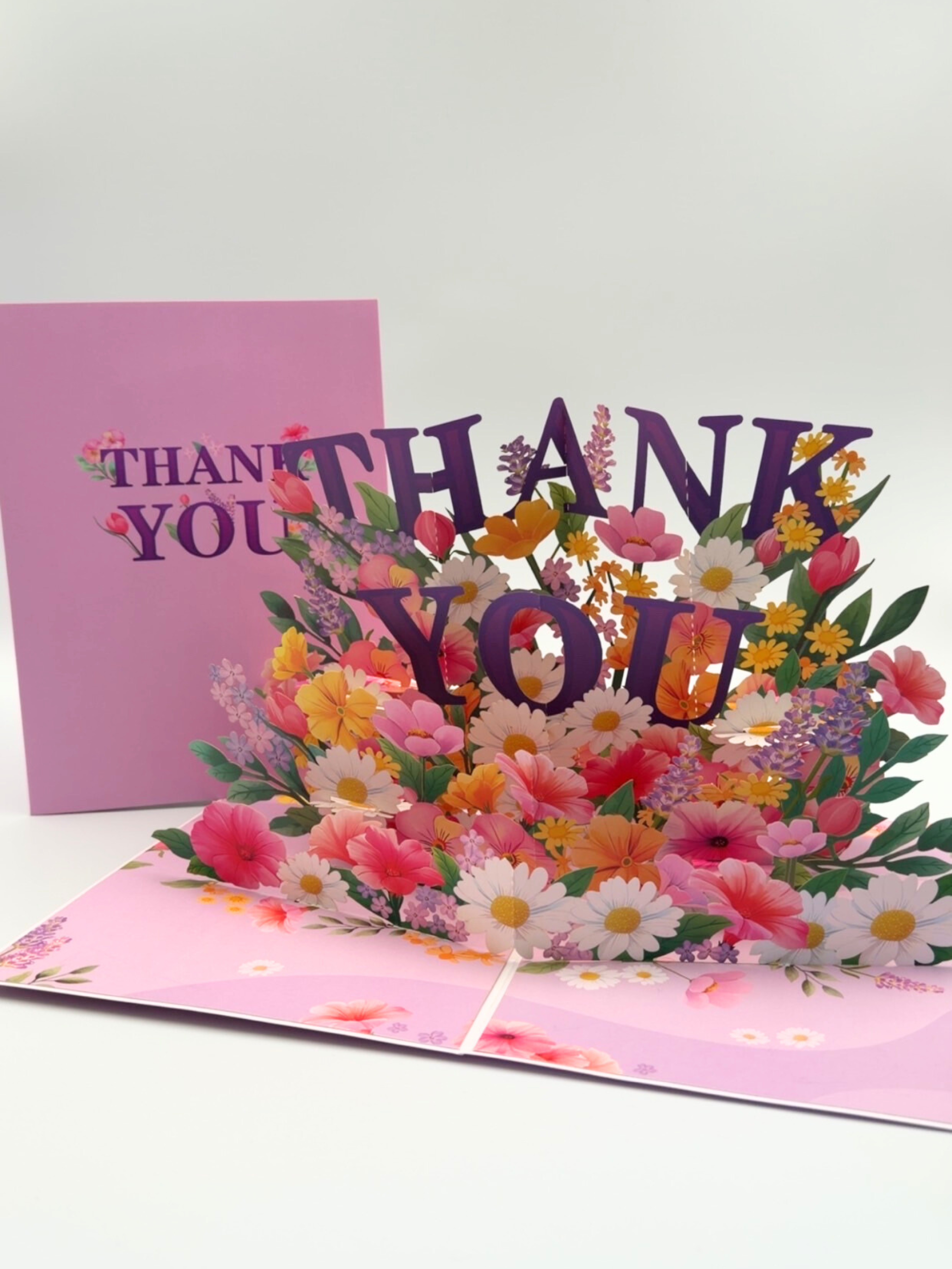 Floral Garden Thank You Pop-Up Card