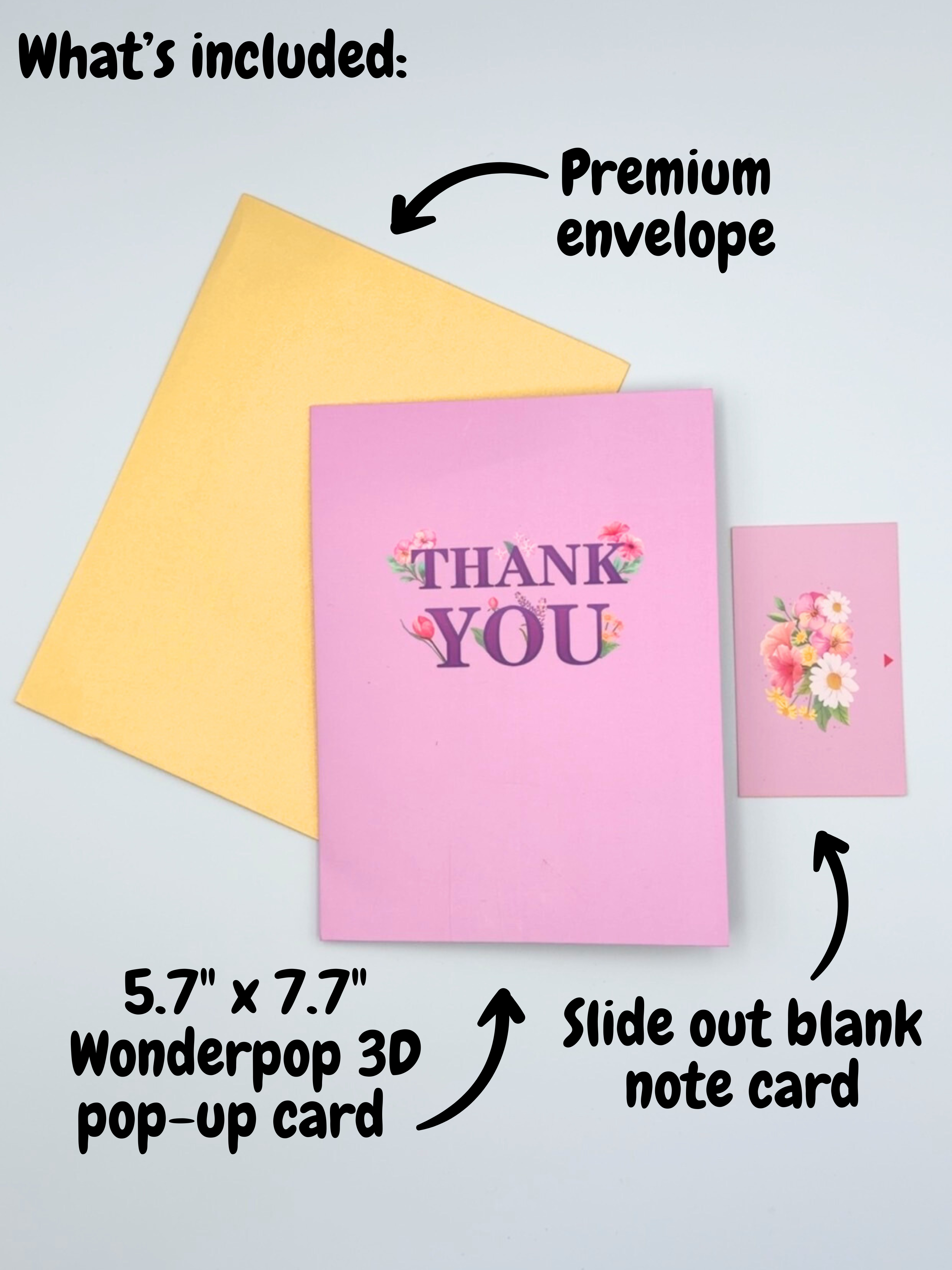 Floral Garden Thank You Pop-Up Card