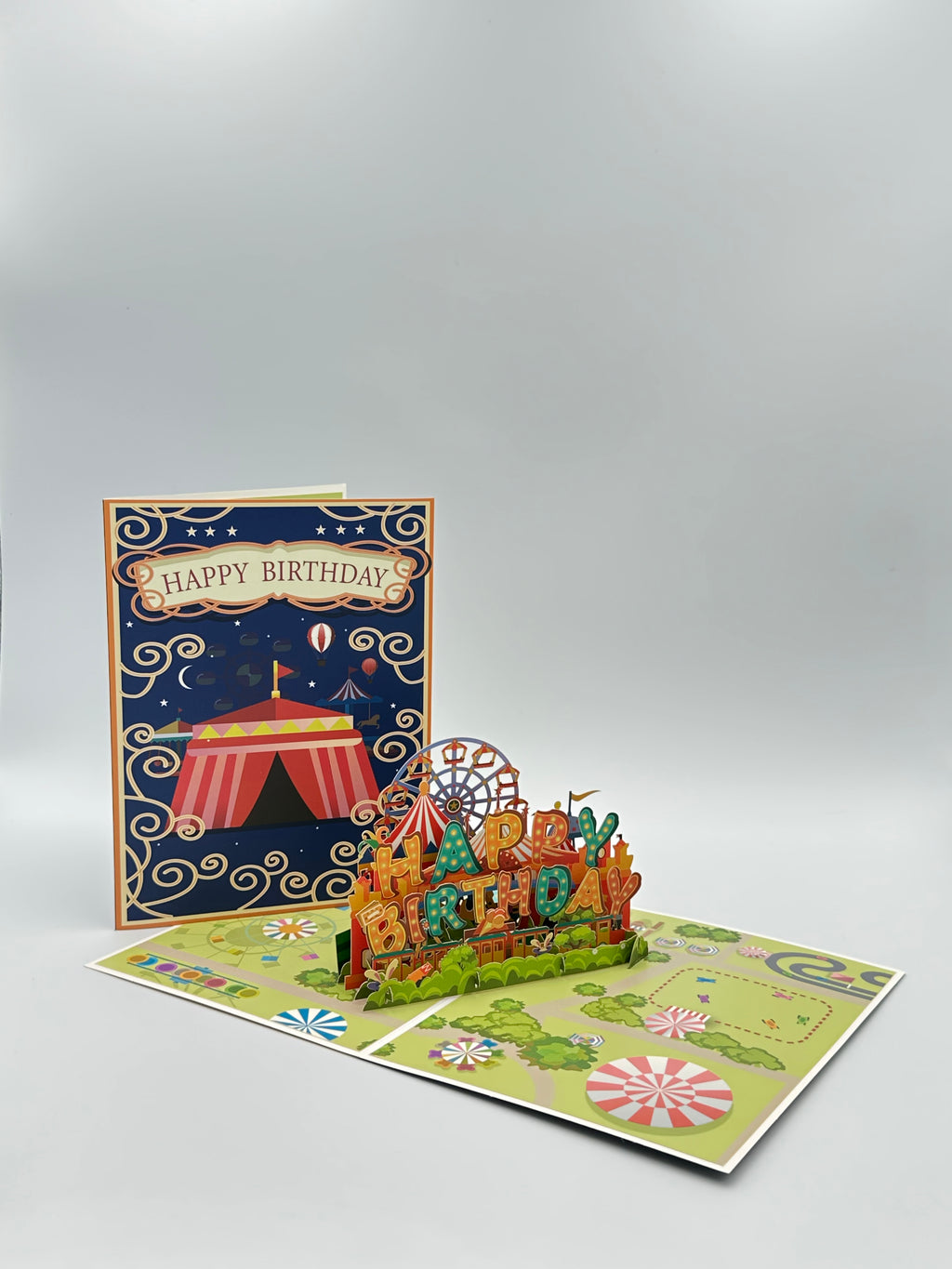 Carnival Birthday Card Pop-up Greeting Card
