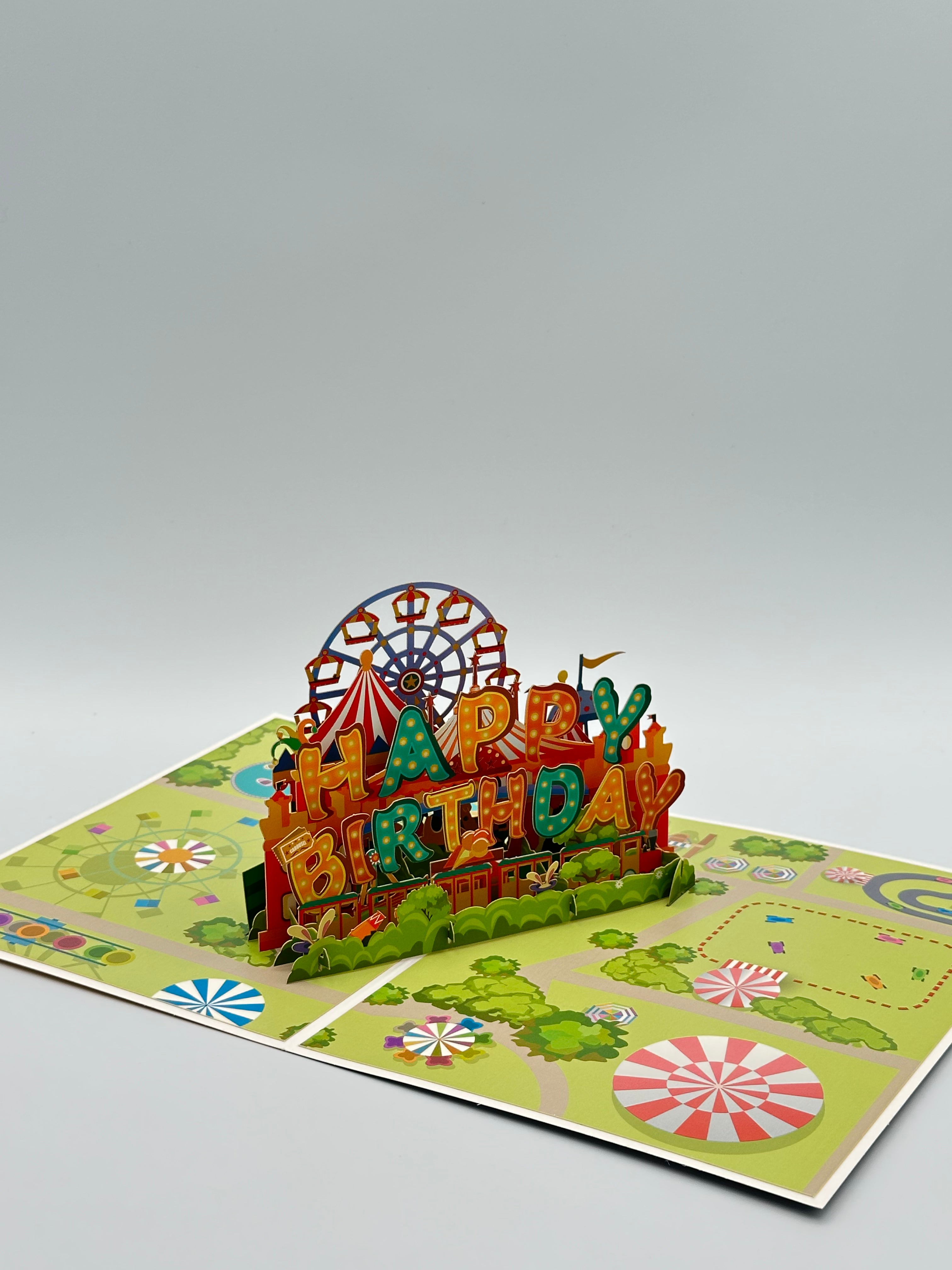Carnival Birthday Card Pop-up Greeting Card