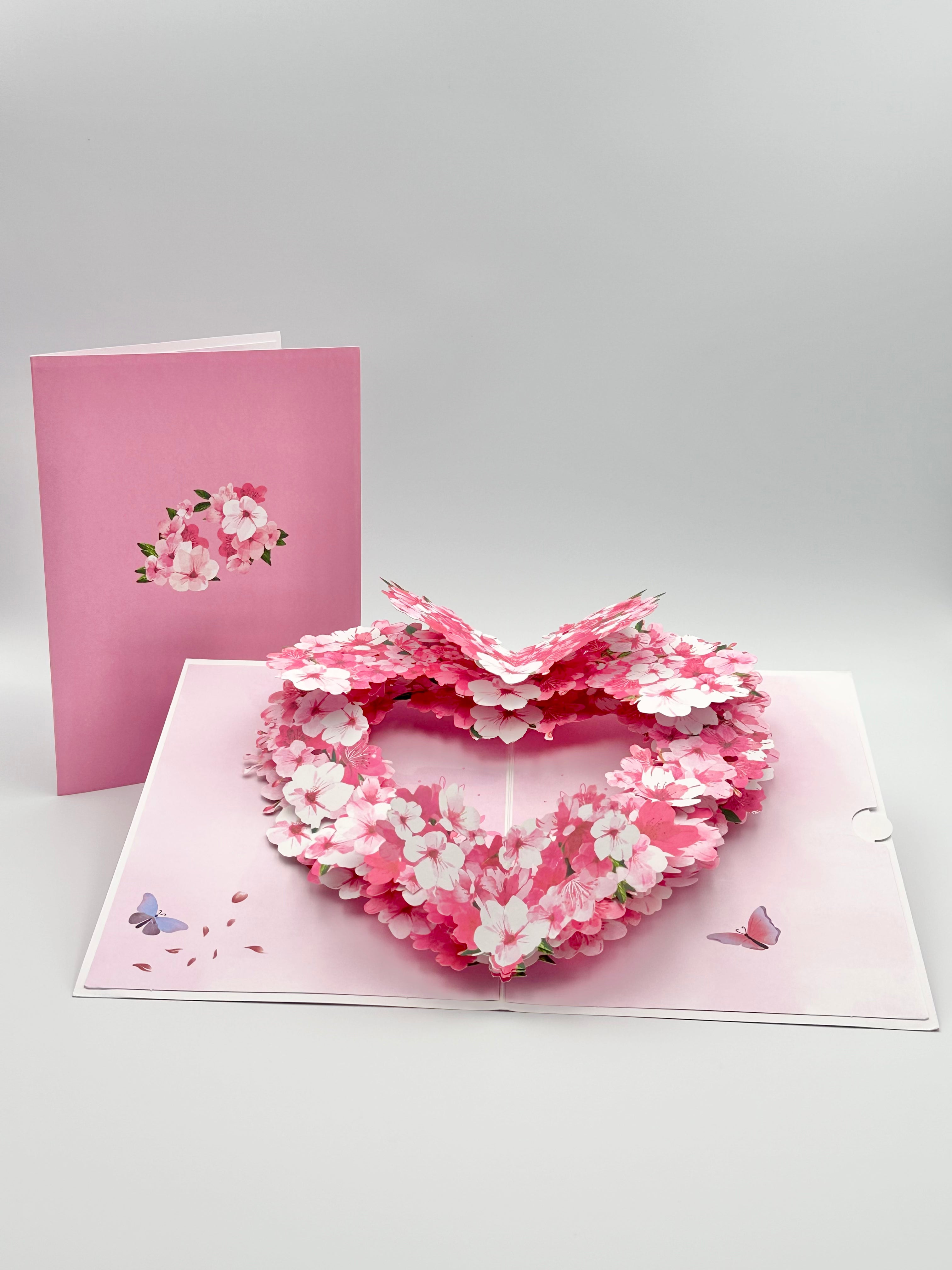 Floral Heart Pop-up Greeting Card