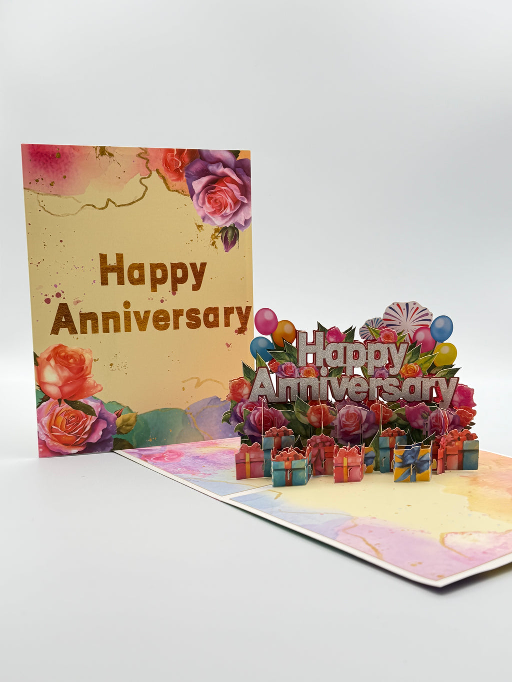 Happy Anniversary Celebration 3D Pop-Up Greeting Card