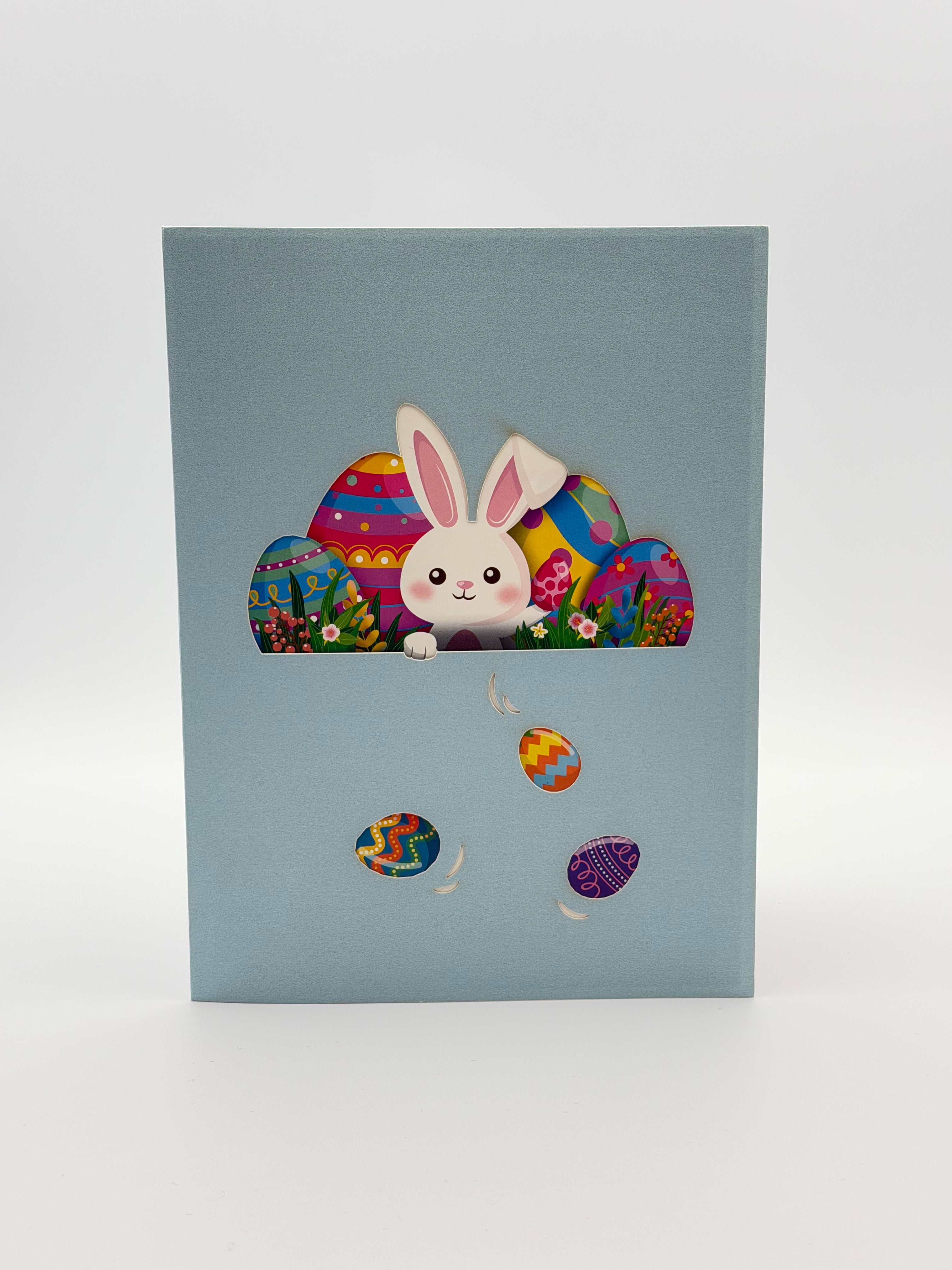 Easter Bunny Egg Garden 3D Pop-Up Greeting Card