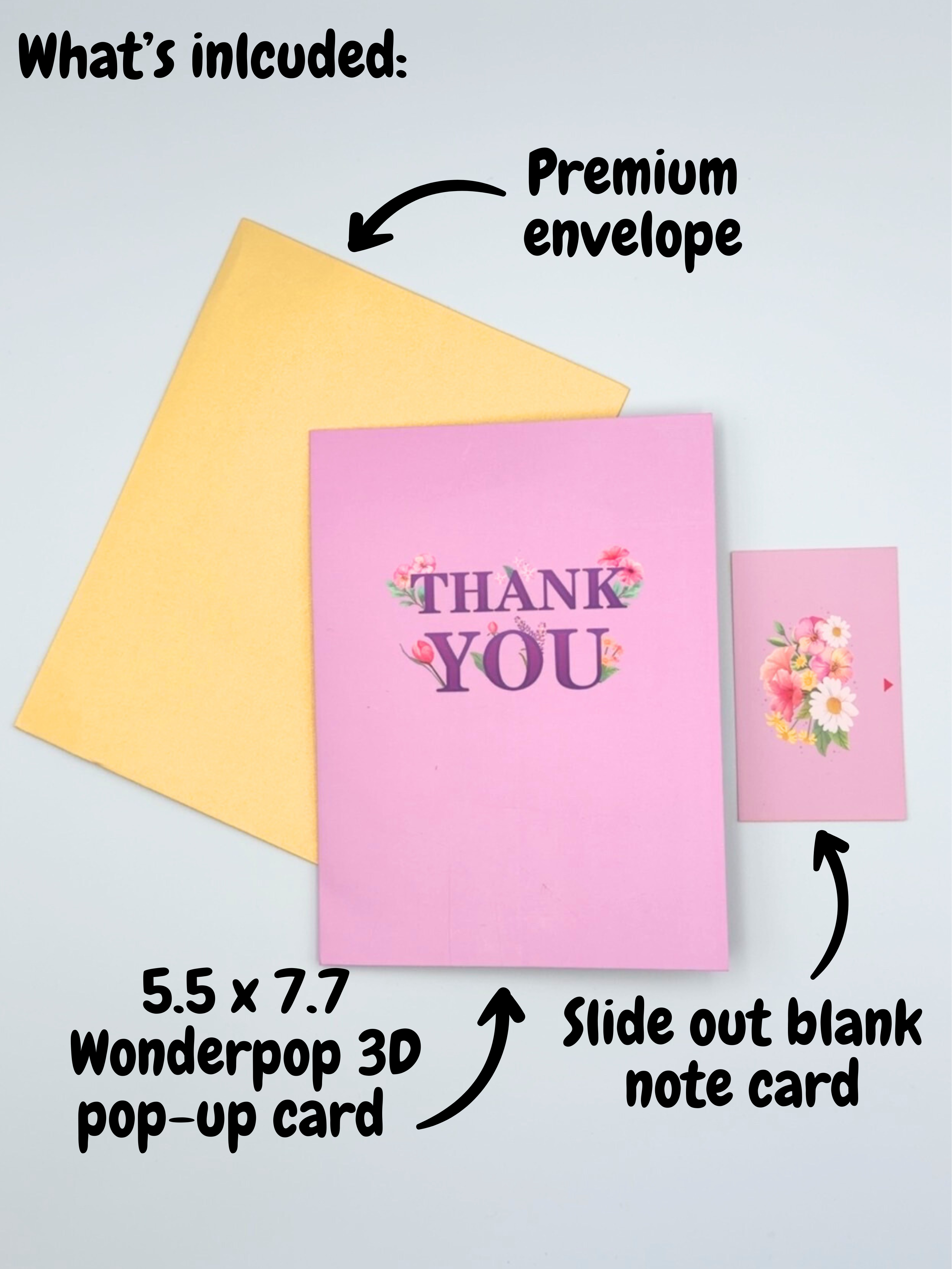 Floral Garden Thank You Pop-Up Card