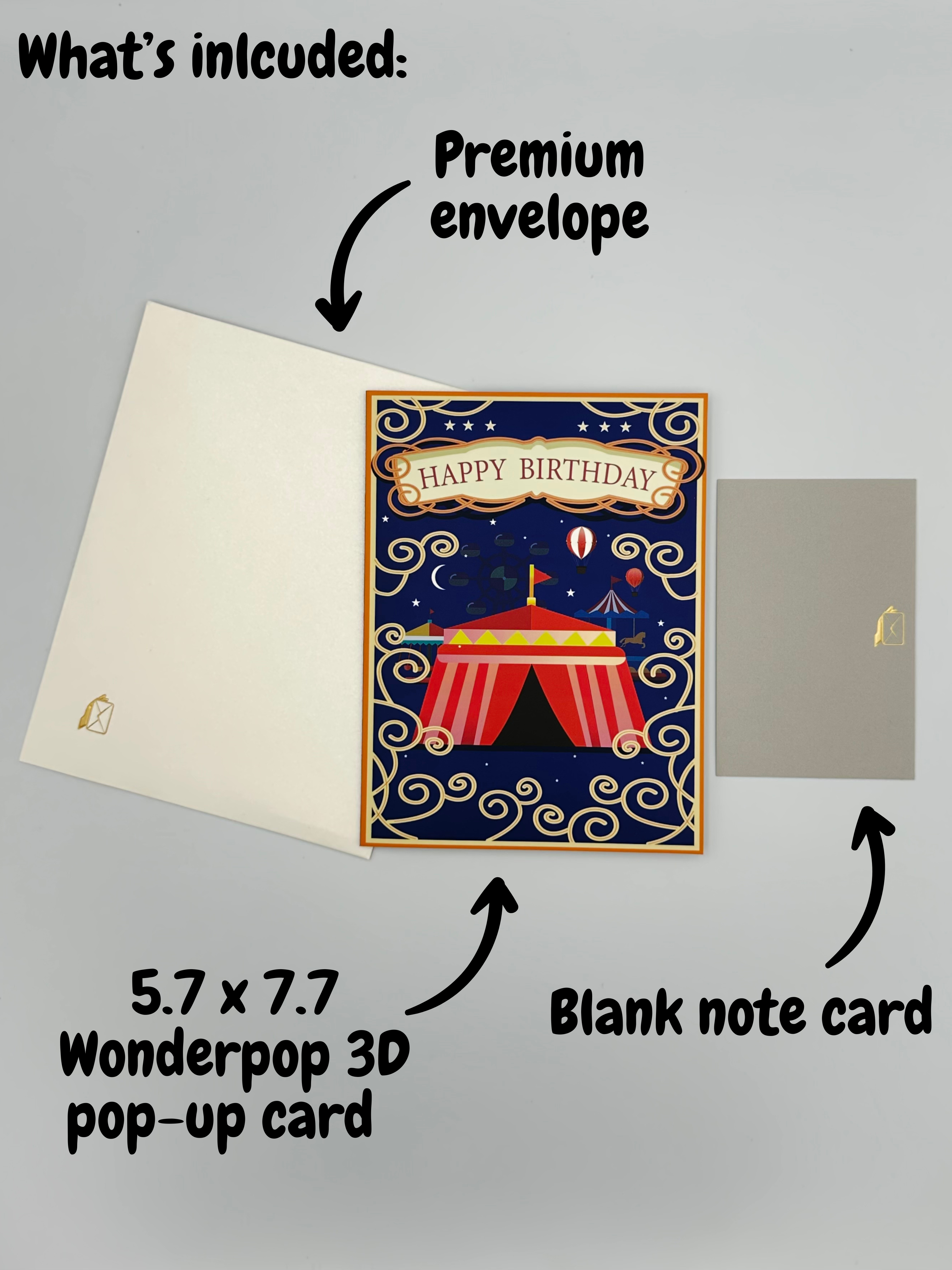 Carnival Birthday Card Pop-up Greeting Card