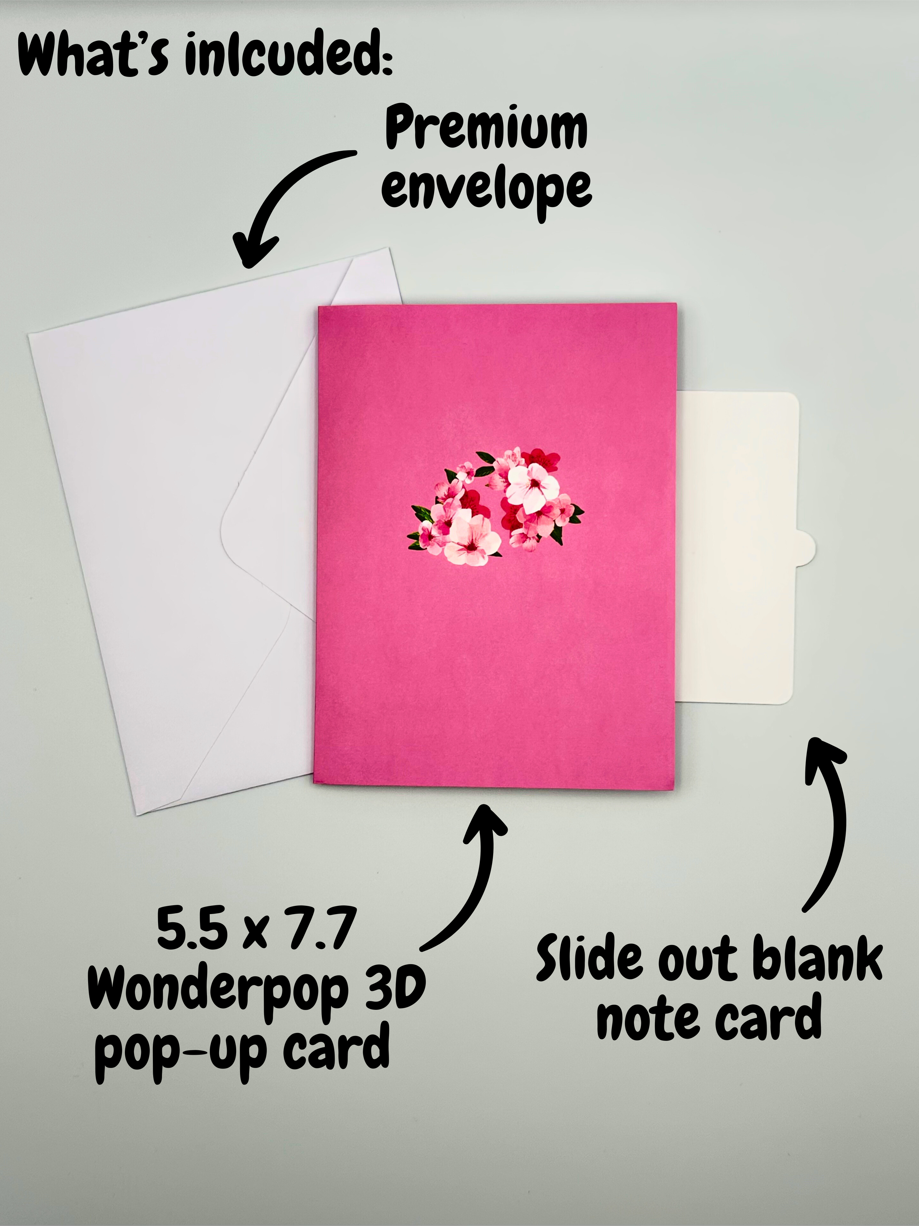 Floral Heart Pop-up Greeting Card